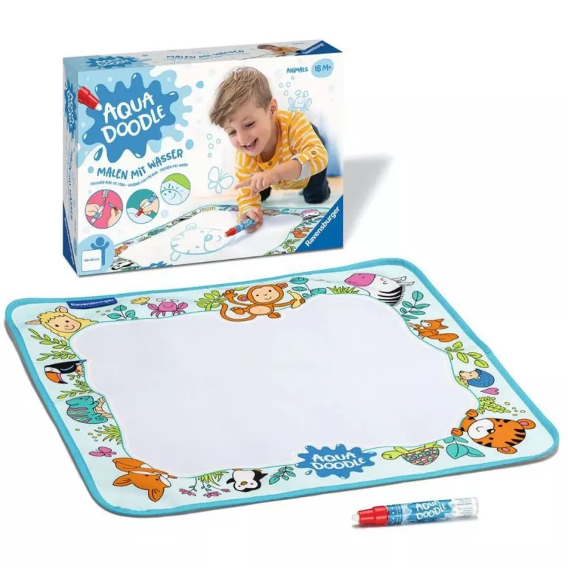 Ravensburger Aqua Doodle Animals alfombrilla de pintura — set Ministeps para pintar limpio con agua