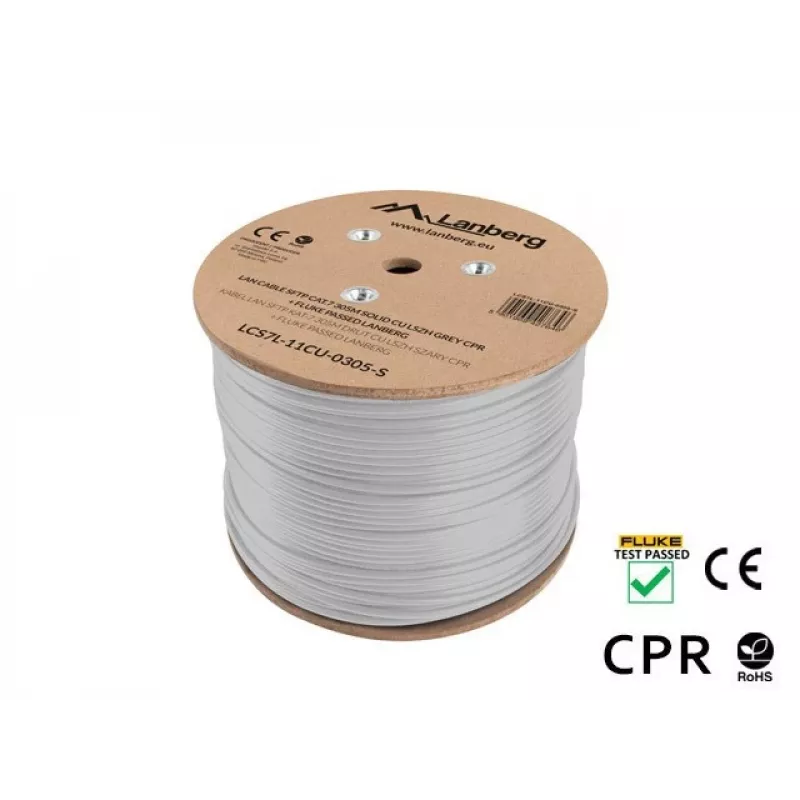 Cable de red Lanberg LCS7L-11CU-0305-S RJ45 Cat7 305 m blanco
