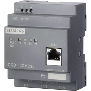 Siemens LOGO CSM12/24 - Gris - 0,1 Gbit/s - Cableado - 10/100Base-T(X) - 12 - 24 V - 190 g (6GK7177-1MA20-0AA0)