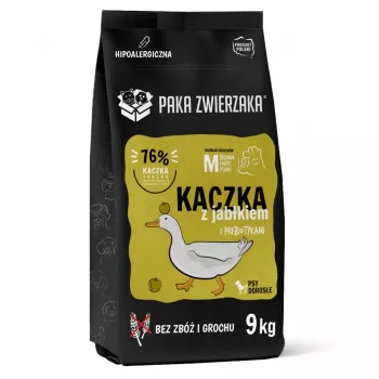 PAKA ZWIERZAKA pato con manzana M - Comida seca para perros - 9 kg
