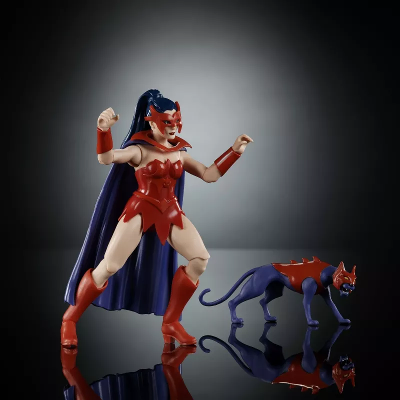 Figura de acción MATTEL MotU Origins Catra 5,5 pulgadas — figura articulada de colección