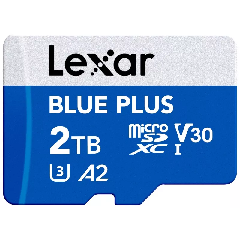 Tarjeta de memoria MicroSDXC Lexar BLUE PLUS 2 TB UHS‑I, 170 MB/s, U3 V30, sumergible