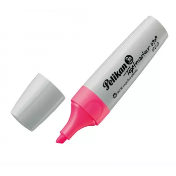 Rotulador Pelikan fluorescente 490 eco 4 uds. punta biselada verde naranja rosa amarillo