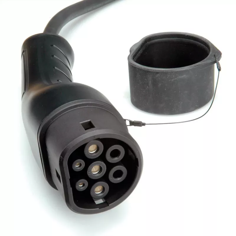 Cable de carga para vehículo eléctrico ROLINE Type 2 a Type 2 7,5 m — 22 kW, 32 A, 480 V