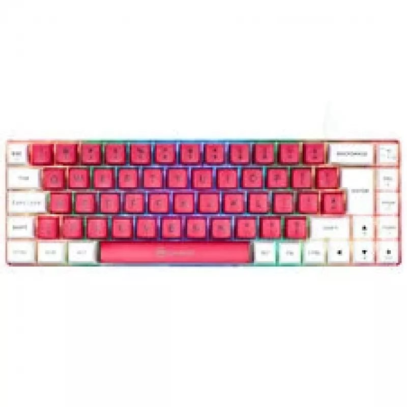 Teclado gaming GAMIAC TKL69G SF, Kailh azul - blanco/rojo