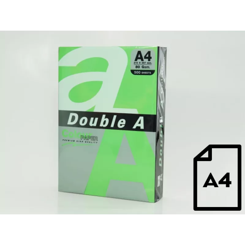 Papel de color Double A, 80g, A4, 500 hojas, loro
