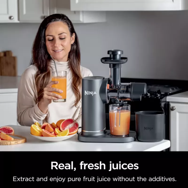 NINJA Cold Press Juicer | Neverclog JC151EU | Tipo exprimidor en frío | gris | 150 W | número de velocidades 1