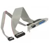Delock 85644 Soporte de ranura, 1x paralelo DB25 + 1x serie DB9 a IDC, patillaje girado