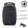 XD Design Bobby Hero XL P705.711 mochila antirrobo, portátil de 17 pulgadas, tablet de 12,9 pulgadas, puerto de carga USB, 20 l, negra