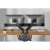 Soporte de monitor doble DIGITUS para 2 pantallas de 45 inch, pinza de mesa, 2×20 kg, VESA 75×75–100×100, inclinación -20–50°