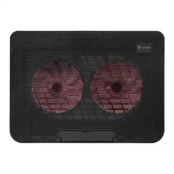 Base refrigeradora para portátil SAVIO COS-02, 2 ventiladores de 14 cm, alimentación USB, hasta 17,3