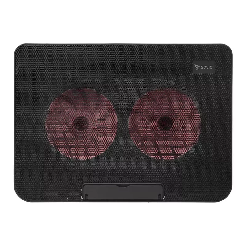 Base refrigeradora para portátil SAVIO COS-02, 2 ventiladores de 14 cm, alimentación USB, hasta 17,3