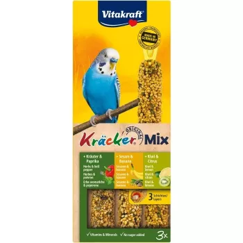 VITAKRAFT Cracker Mix plátano, kiwi, pimienta - premios para periquitos - 3 uds.