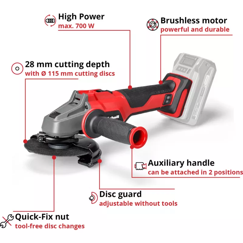 Amoladora angular Einhell AXXIO 18/115 Q