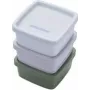Set de fiambreras Fackelmann 26924 silicona beige verde gris azul claro 3 uds.