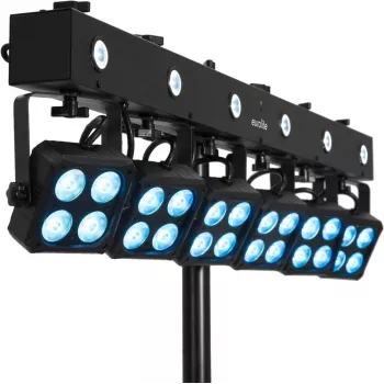 Set de iluminación EUROLITE KLS-180/6 — 6 focos LED, diseño compacto