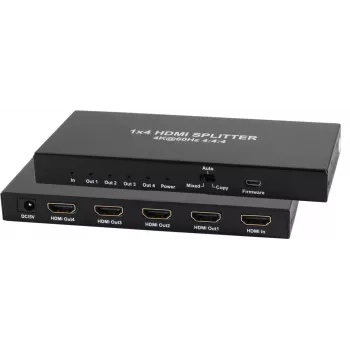 Splitter HDMI ShiverPeaks 05-10002, 1x IN → 4x OUT, 4K2K 60 Hz