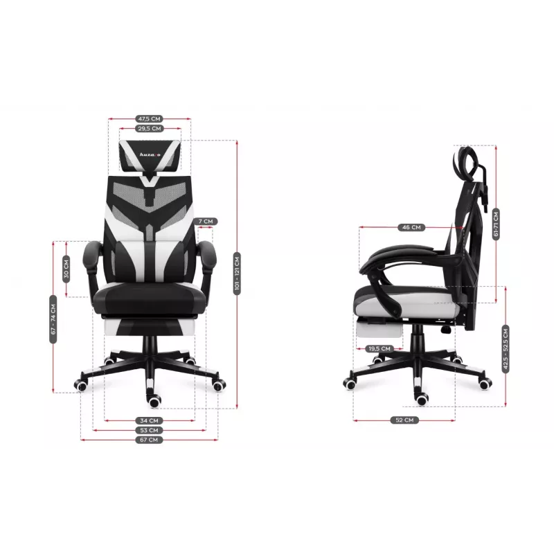 Silla gaming Huzaro Combat 5.0 blanca