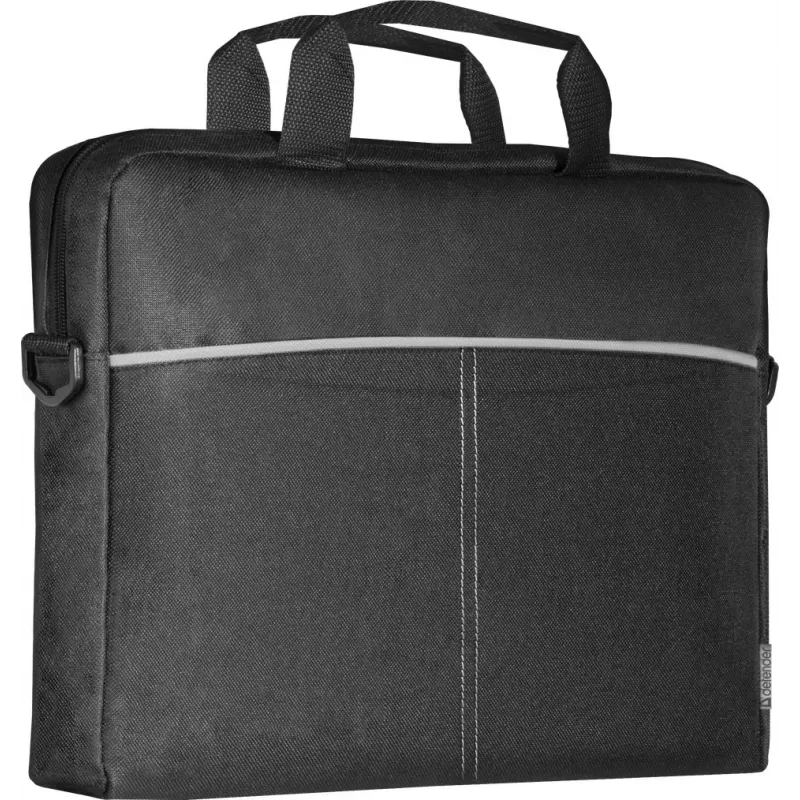 Funda para portátil DEFENDER Lite 39,6 cm (15,6 inch) negro/gris, poliéster, cremallera, asa de transporte, correa de hombro extraíble