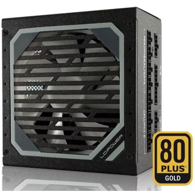 LC Power Super Silent Modular Series LC6550M V2,31 - Fuente de alimentación (interna) - ATX12V 2,3 - EPS12V - 80 PLUS Gold - AC 110-240 V - 550 Watt - PFC activo - Hammered Negro (L
