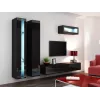 Estantería Cama VIGO NEW 180/40/30 negro/negro brillo
