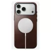 Funda para móvil Nomad Traditional Leather Case para iPhone 17 Pro Max, cuero/aluminio/microfibra, compatible con 6,9 pulgadas (marrón)