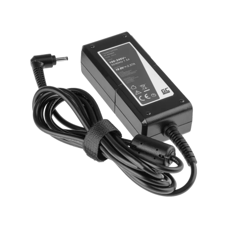 Green Cell PRO AD61P adaptador de corriente para portátil Asus ZenBook, para interior, 45 W, 19 V 2,37 A, conector de 3,0-1,1 mm, negro