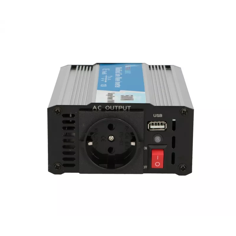 Convertidor de tensión para coche Extralink OPIM-500W 12V, 500W onda sinusoidal modificada, carcasa de aluminio, refrigeración activa