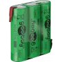 Goobay 3x AA (Mignon) - 2100 mAh, verde - lengüeta de soldadura (Z), batería de níquel-metal hidruro (NiMH), 3,6 V (55652)