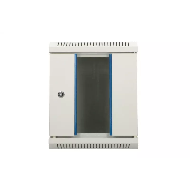 Armario de pared Extralink caja rack 6U 10 pulgadas gris cerradura con llave gestión de cables
