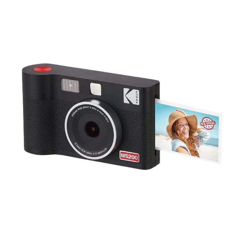 Cámara instantánea Kodak Mini Shot 2 Era — cámara instantánea portátil con impresora integrada, negra