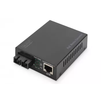 Digitus Convertidor de medios Gigabit PoE, RJ45 / SC, MM, PSE