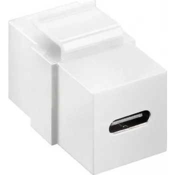 Goobay Módulo Keystone conector hembra USB-C™, USB 3.2 Gen 2 (10 Gbit/s), blanco (61262)