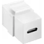 Goobay Módulo Keystone conector hembra USB-C™, USB 3.2 Gen 2 (10 Gbit/s), blanco (61262)