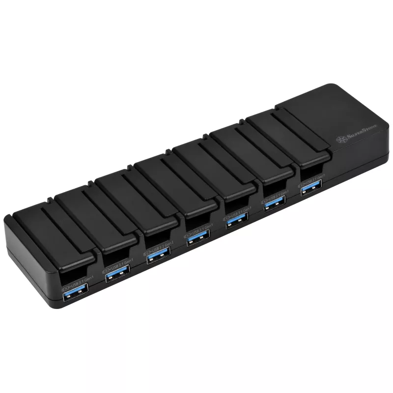 Hub USB 3.1 Gen 1 de sobremesa SILVERSTONE SST-UC03B-PRO – 7 puertos USB