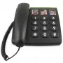 Doro PhoneEasy 331ph teléfono con cable, negro