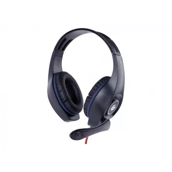 Auriculares gaming con cable GEMBIRD GHS-05-B, circumaurales, 20–20000 Hz, cable de 2 m, 250 g, negro/azul