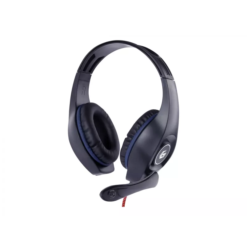 Auriculares gaming con cable GEMBIRD GHS-05-B, circumaurales, 20–20000 Hz, cable de 2 m, 250 g, negro/azul