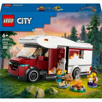 Juguete de construcción LEGO City Autocaravana de aventura 60454, 385 piezas, altura 80 mm, para niños a partir de 6 años