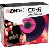 EMTEC Vinyl Look - 10 x CD-R - 700 MB (80 min) 52x - azul, amarillo, lila, verde, rosa - funda slim jewel case
