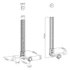 Maclean MC-914 soporte universal para barra de sonido bajo el televisor, hasta 15 kg, VESA