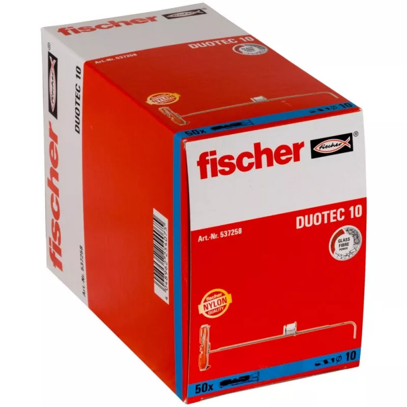 Taco con tornillo / taco de pared Fischer 537258 50 uds. set de tornillos y tacos 50 mm