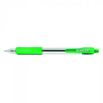 STANGER bolígrafo 1.0 Softgrip retráctil, verde, 1 ud. 18000300041