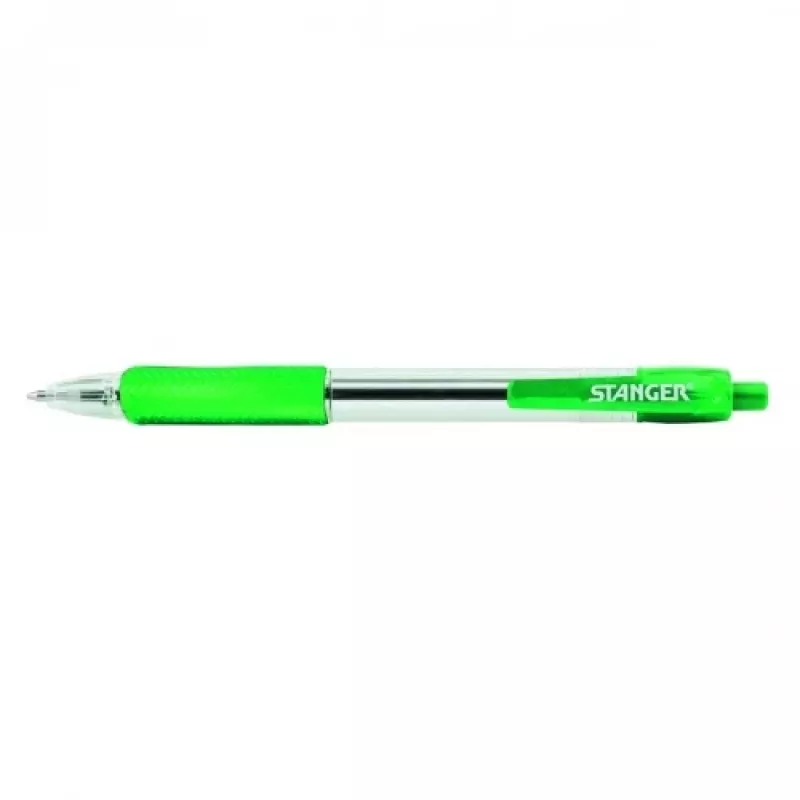 STANGER bolígrafo 1.0 Softgrip retráctil, verde, 1 ud. 18000300041