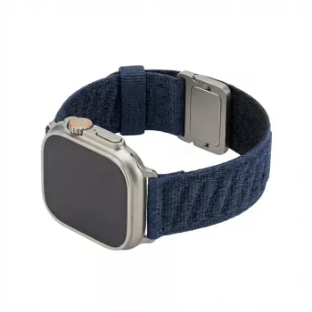 Correa GUAN Premium para Apple Watch 42/44/45/46/49 mm – Azul-negro