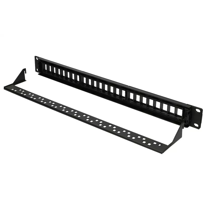 Patch panel Extralink 24 puertos U/UTP (UTP) modular, 1U, negro, 482,6 mm de ancho
