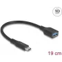 DeLOCK Adaptador USB USB Type-C conector macho a Type-A conector hembra 10 Gbit/s 19 cm 60 W