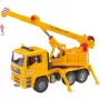 Camión grúa BRUDER MAN BR-02754, construcción ABS, amarillo, para niños a partir de 4 años (sin módulo de luz y sonido)