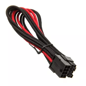 Cable SilverStone de 8 pines PCIe a 6+2 pines PCIe, 250 mm – negro/rojo