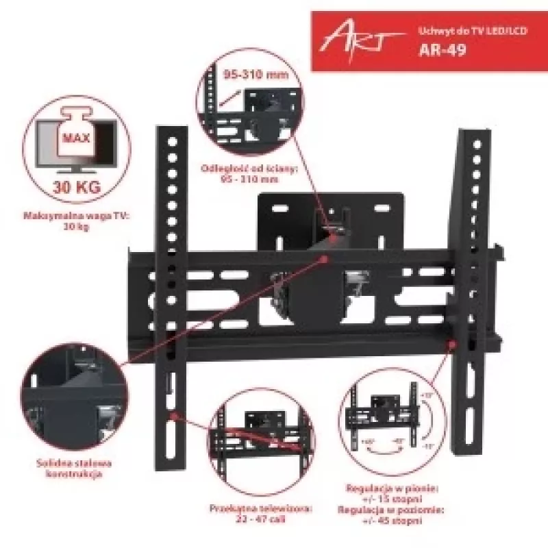 Soporte LCD AR-49 22-47'' 30KG